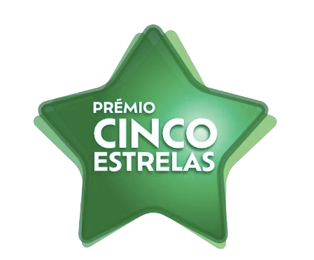 Prémio Cinco Estrelas em estrela de cor verde